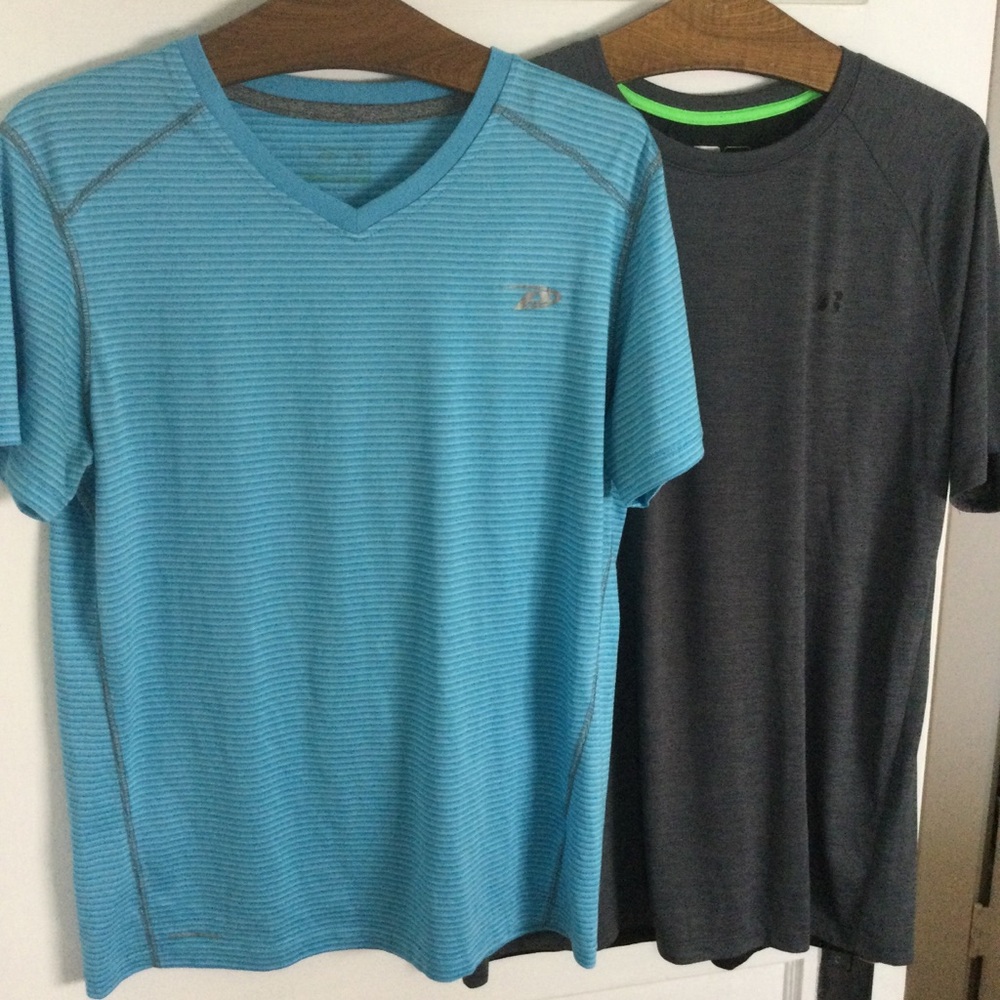 Bundle 🍒Men's Blue Athletic V-Neck Performance Shirt
